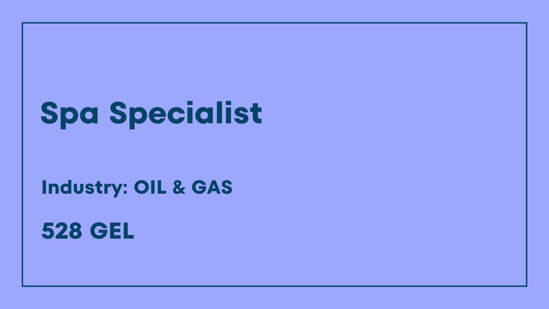 spa specialist- ვაკანსია