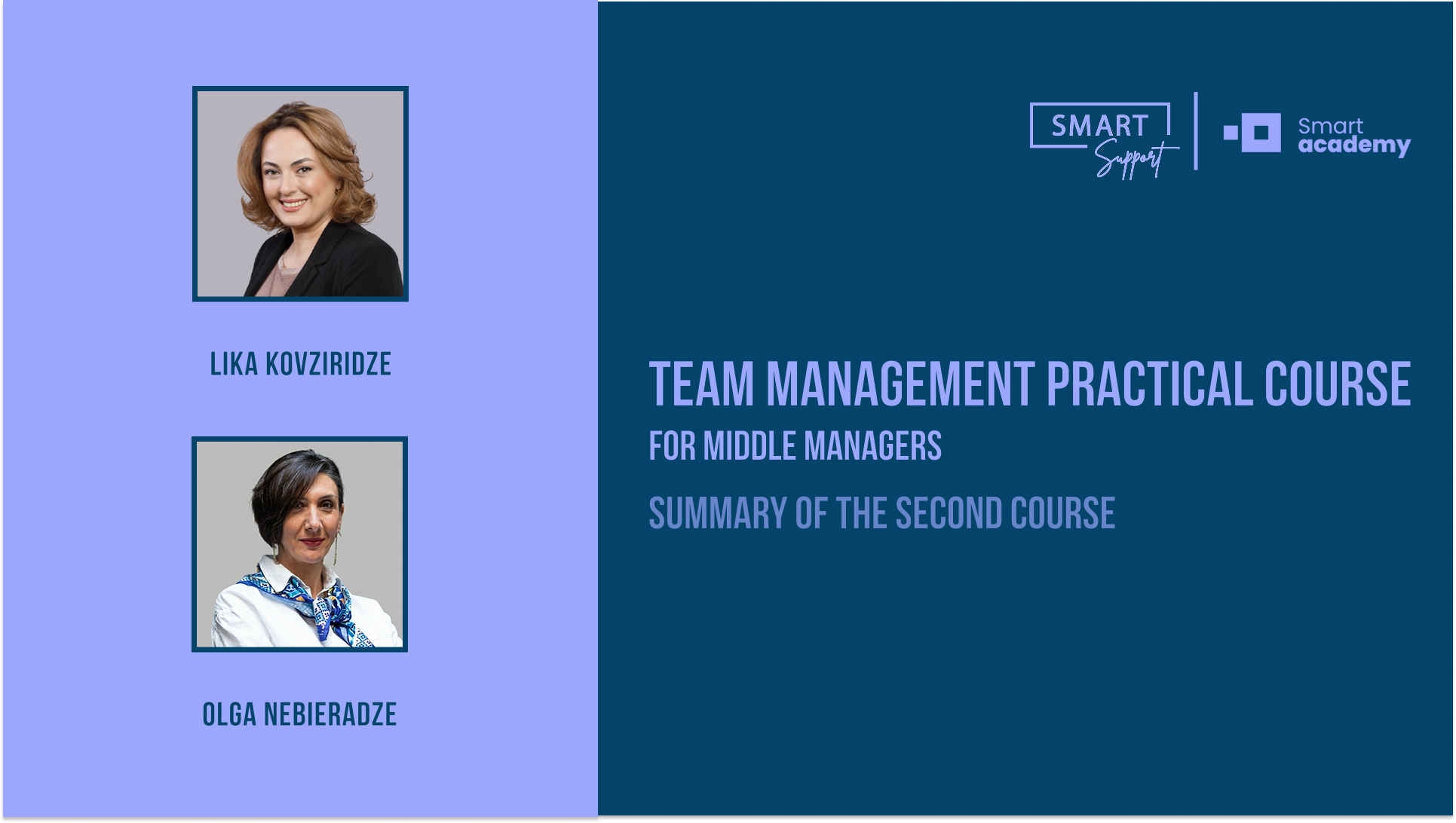 Team Management Practical Course for Middle Managers — SmartSupport Academy
